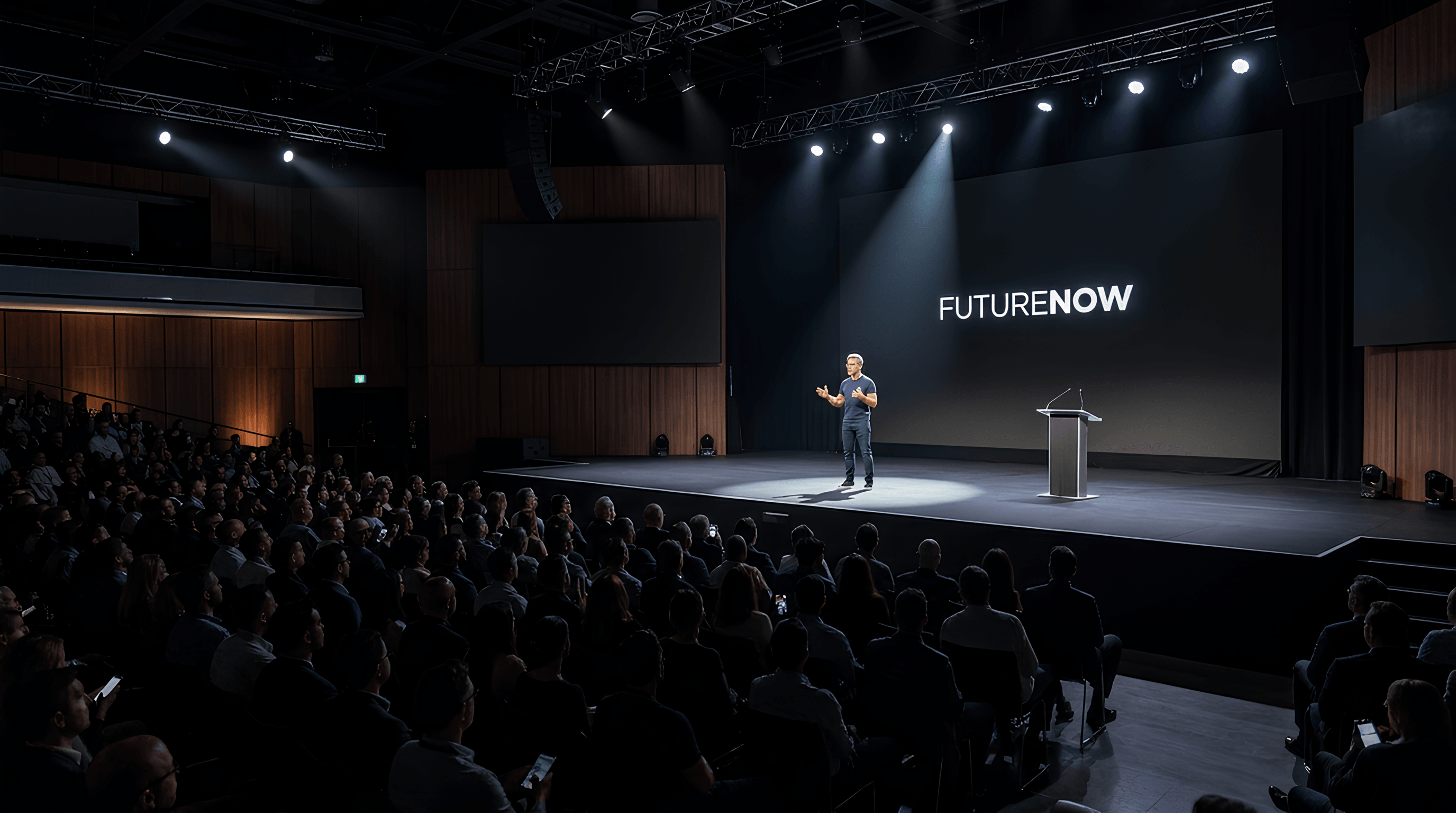 Christian Voss speaking on stage